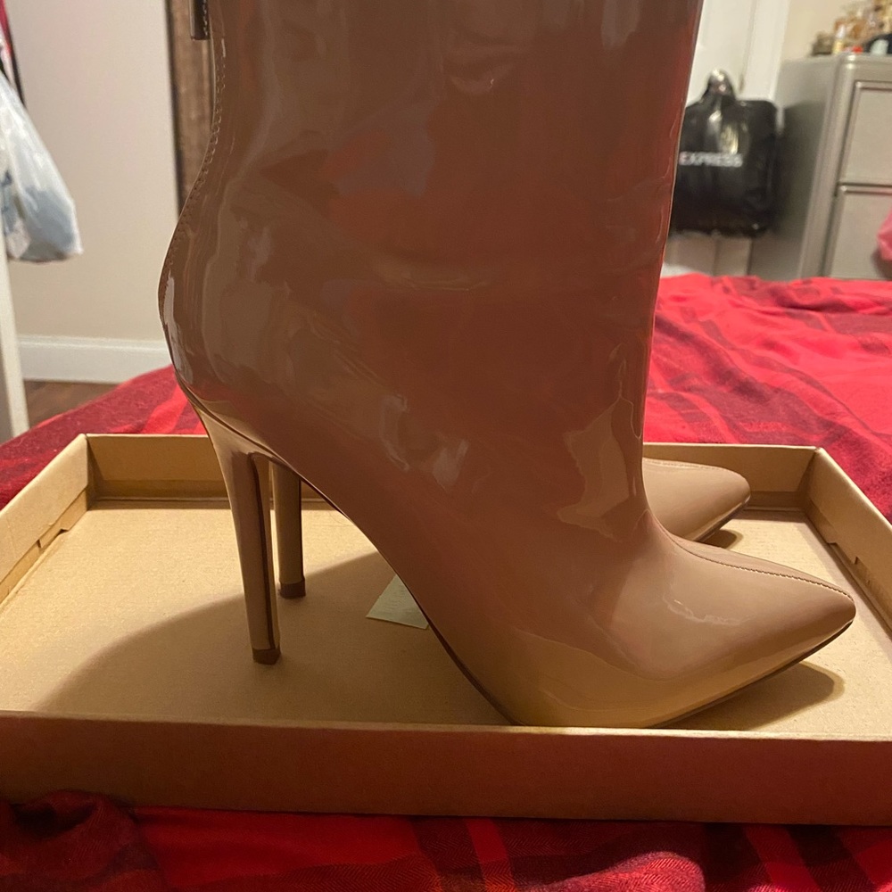 Stiletto Heel Patent Booties